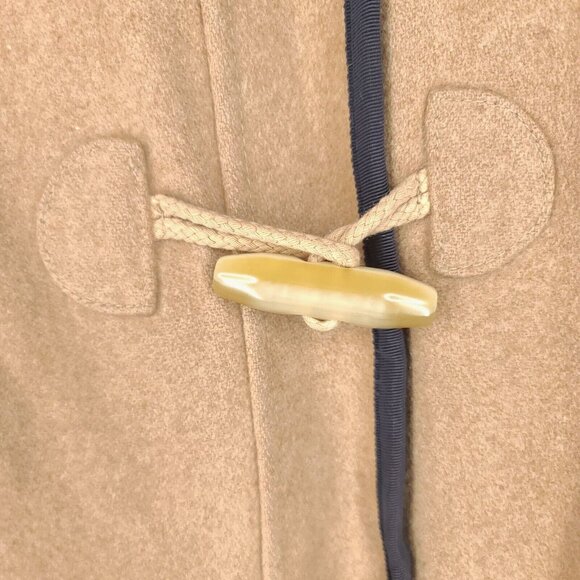 Tommy Hilfiger Jacket Womens Medium Brown Beige Full Zip Hooded 59% Wool - Picture 11 of 11